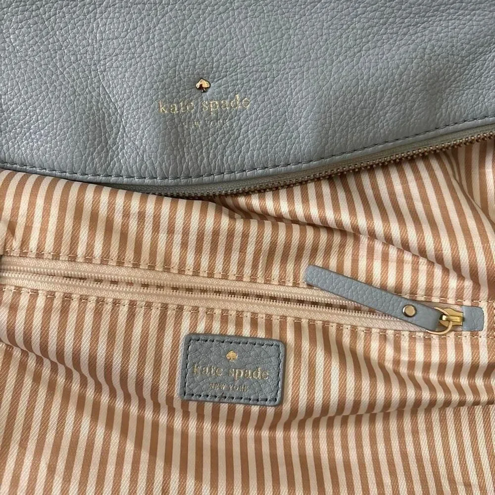 Kate Spade New York Cobble Hill Leslie handbag light blue pebbled leather LN
